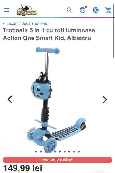 Trotineta si skateboard cu set casca, genunchiere si cotiere