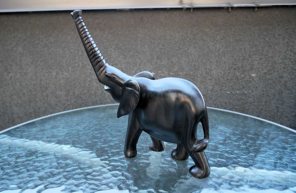 Sculptură Elefant din lemn de abanos – Kenya 2007 – piesă decorativă