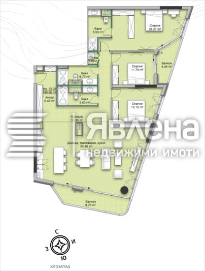 Продава се Четиристаен апартамент в София, Кръстова вада - 228 кв.м за 3119 €/кв.м - Снимка #1