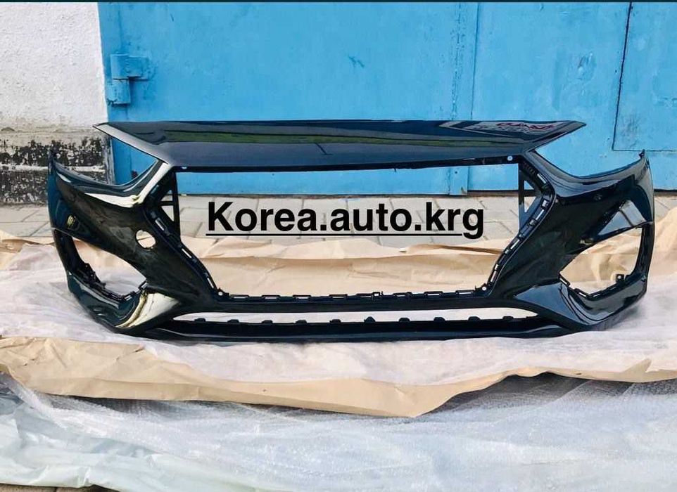 Бамперв цвет черный HYUNDAI ACCENT 2017-20