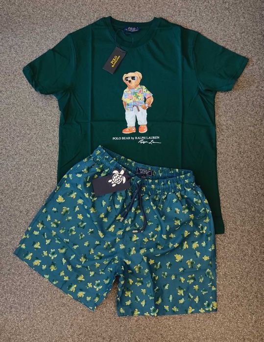 Нова мъжка тениска Ralph Lauren Polo bear фланелка мече лято памук