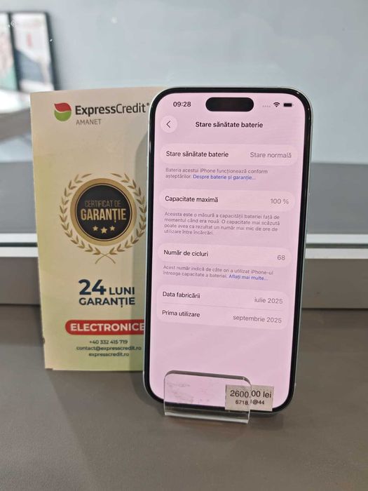 (Ag44 B6718) Iphone 15 128GB - Garantie 2 ani!