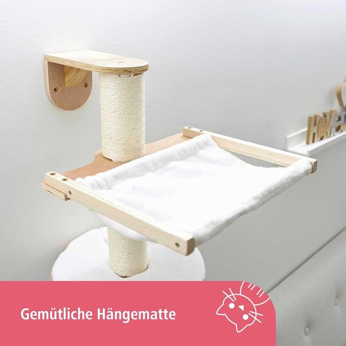 Дърво, къща, катерушка за котки Kerbl Dolomit, 168 см, бяло