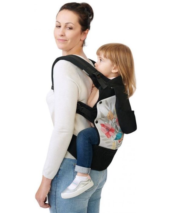 Ергономична раница KinderKraft - Huggy, птици