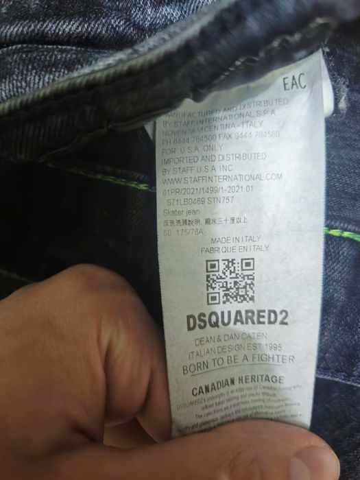 Blugi Dsquared2 originali model rar albastru inchis