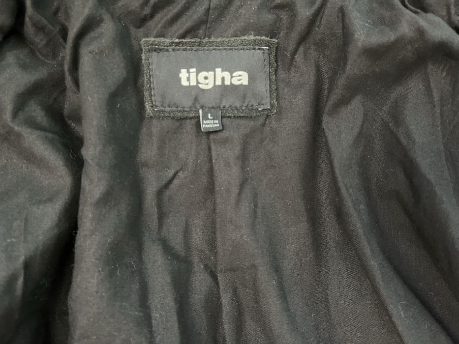 Jachetă Tigha din piele neagra pentru bărbați masura L