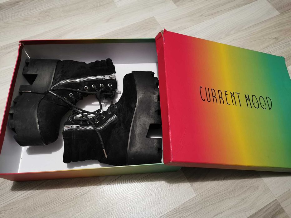 bocanci platforma Dolls Kill Current Mood Greenpoint, marime 38-38.5