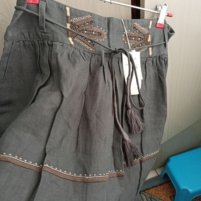 Дамска пола от лен в бохо стил