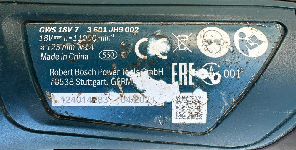 BOSCH GWS 18V-7 - Акумулаторен безчетков ъглошлайф 18V