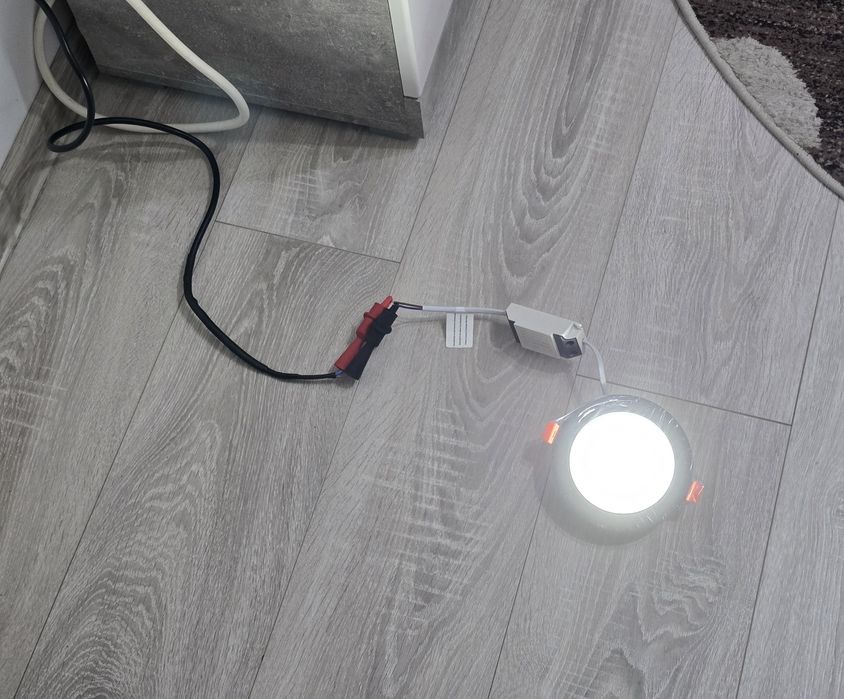 Set 10 spoturi LED BAGZY încastrate 9W, negre, ultraplate, IP44 6000K
