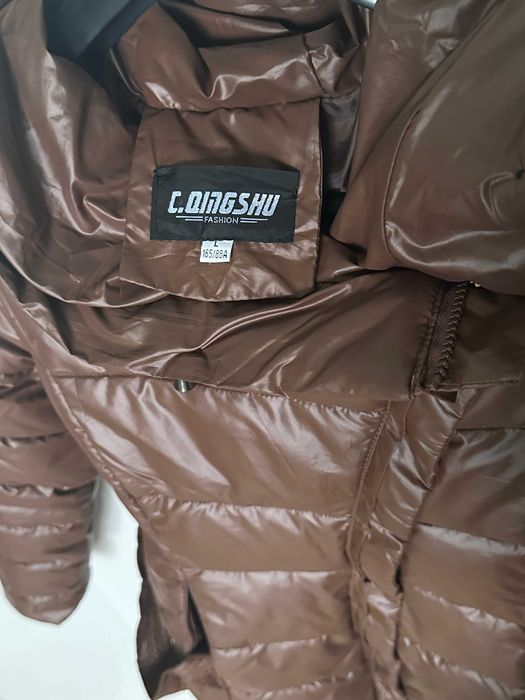 Дамско яке съсъ средна дължина, цвят шоколад, размер М