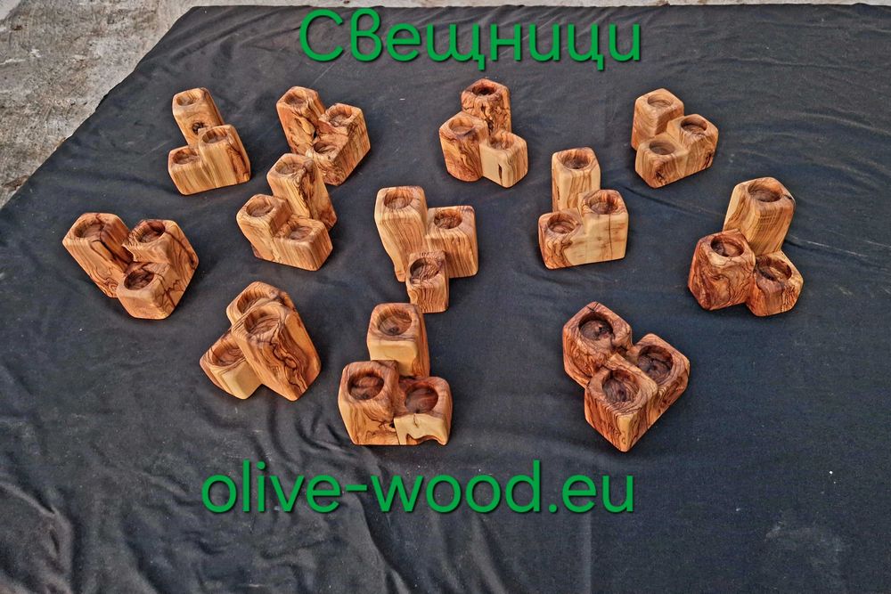 Дървени купи, чинии, чаши, дъски и плата за мезета от маслиново дърво