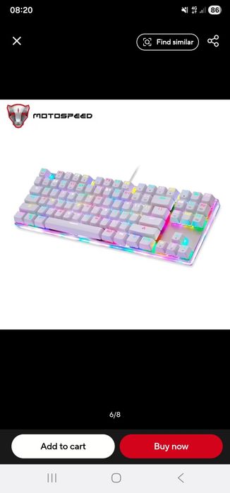 Tastatură gaming mecanică K87S