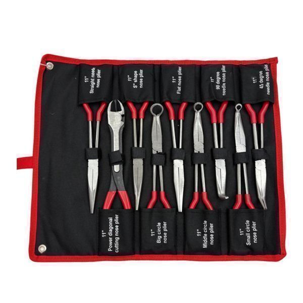 Комплект клещи с дълъг връх 9 бр.