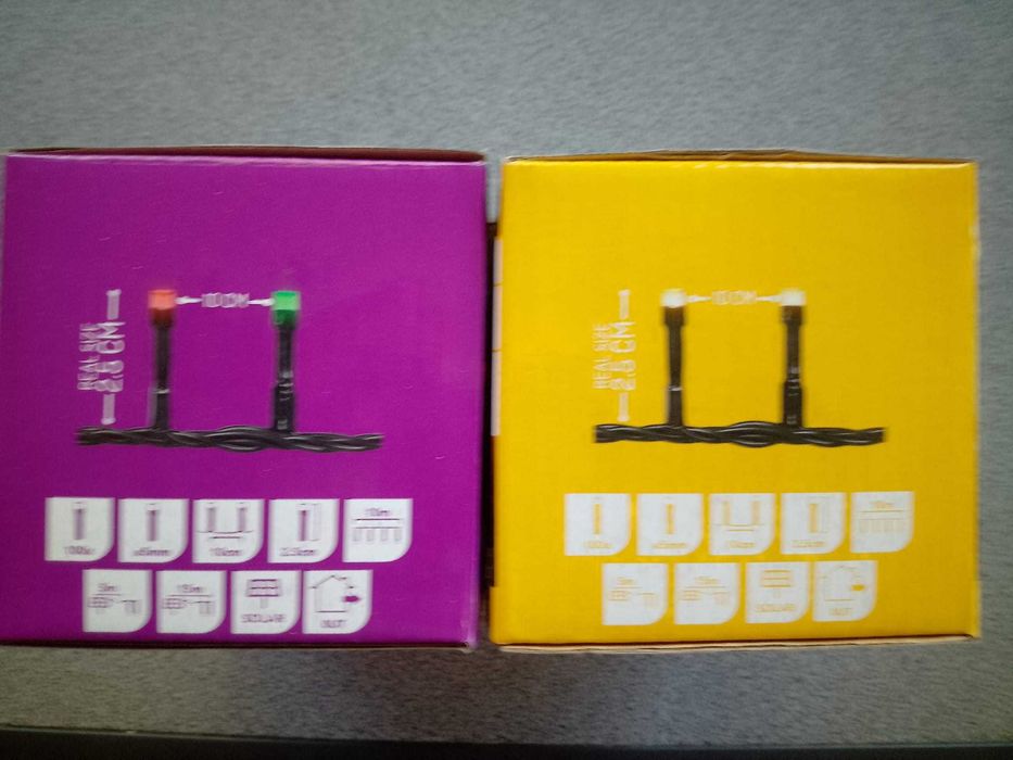 Instalatie solara pentru exterior,100 led-uri, alb cald sau multicolor