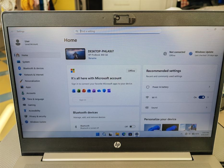 HP ProBook 440 G6, i5-8265U, 16GB DDR4,256 NVMe SSD, 14" IPS Full HD 1920x1080