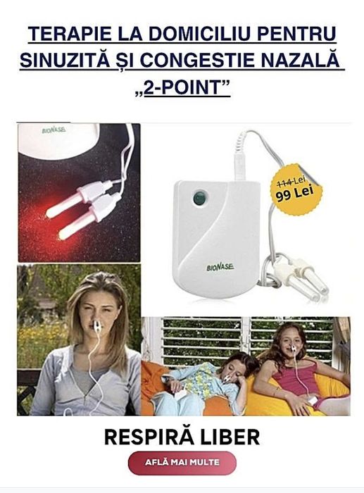 Dispozitiv de terapie cu infraroșu pentru tratamentul rinitei alergice