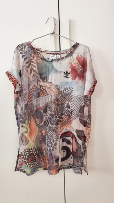 Adidas дамски мрежест топ Floral Mesh, XS-6