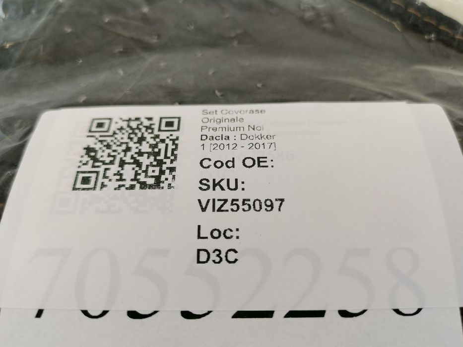 Set Covorase Originale Premium Noi Dacia  Dokker 1 [2012 - 2017]