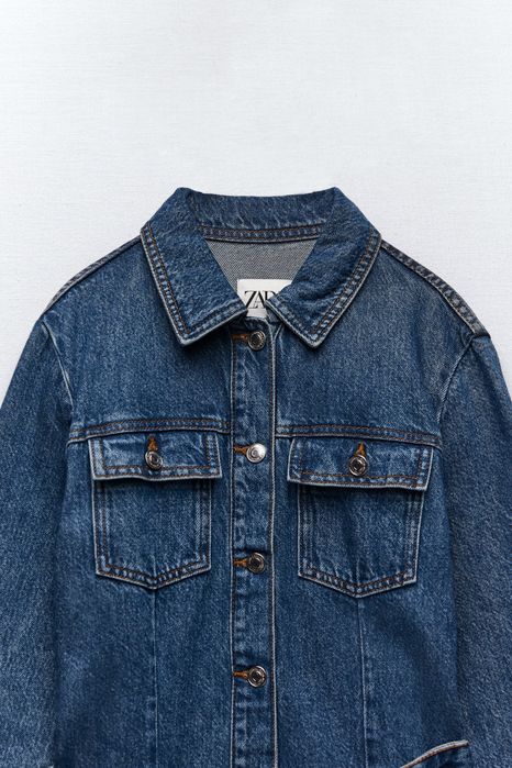 ZARA мини къса рокля от деним