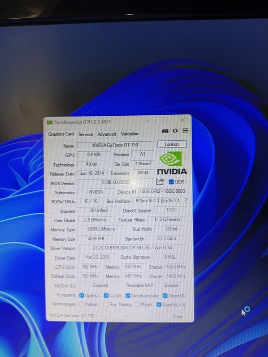 Видеокарта Gt 730 ddr3 4gb