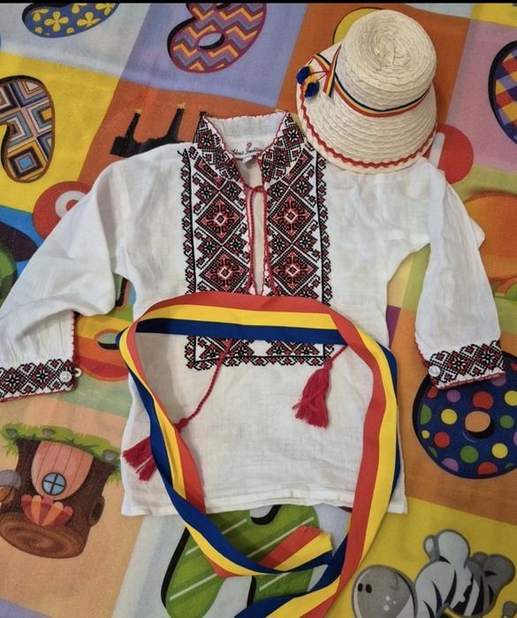Bluza traditionala+clop traditional pentru bebelusi