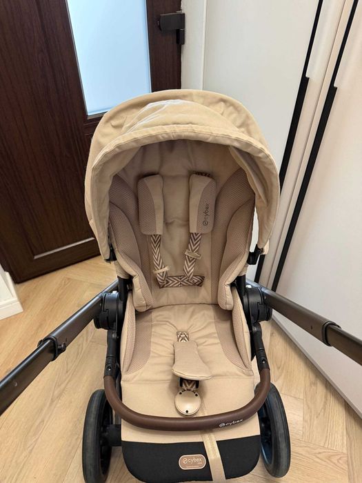 Carucior sport Cybex Balios S Lux pentru copii, suspensie avansata, Almond Beige cu cadru Taupe
