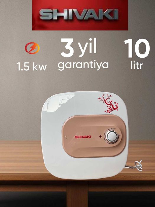 Shivaki suv isitgichi, germetik, oshxona uchun, 1,5 kVt, 15 litrli