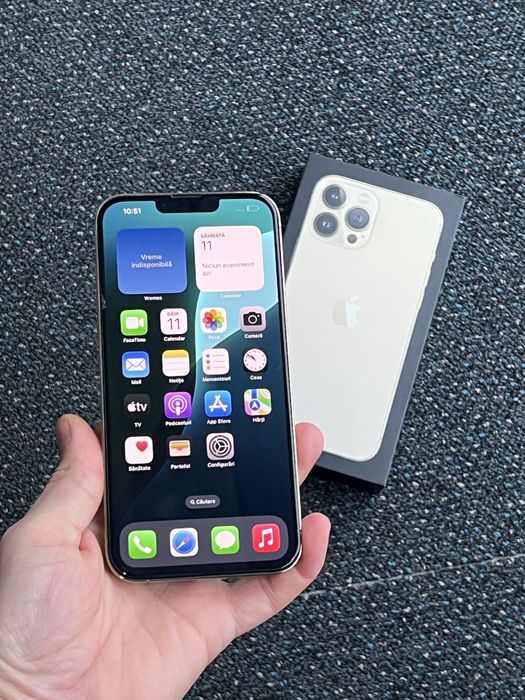 10/10 iPhone 13 Pro Max, 128GB Gold, Baterie 95%, 100% functional