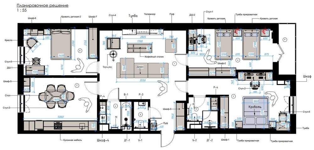 Продается Новостройка Ю.Абад-11, 124м2, 4 комнат, 7 этаж