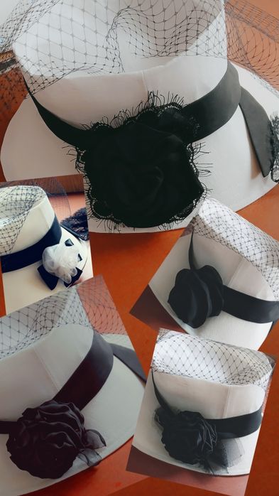 Цветок из шифона и кружев,органзы,шёлка.