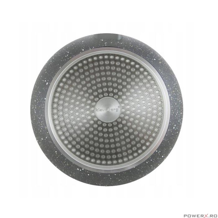 Tigaie din aluminiu, marmorata, gri, 24 cm, Klausberg