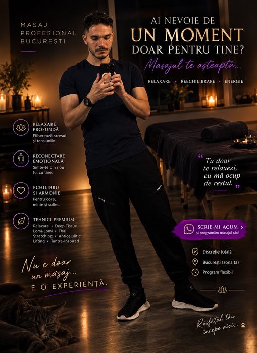 Masaj la tine acasa sau la hotel