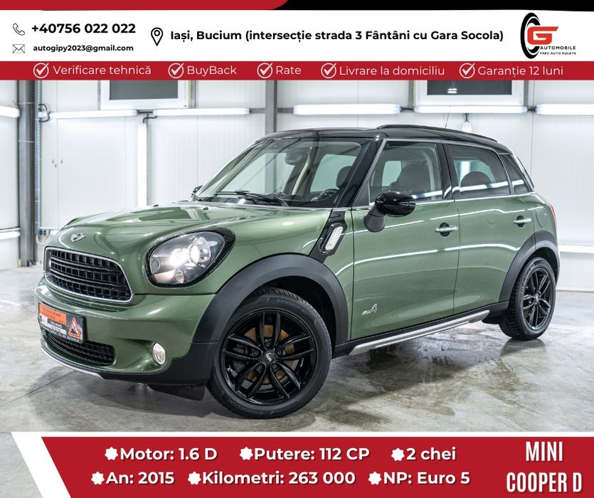 Mini Cooper D Countyman ALL4(4×4)Piele Xenon Climatronic Euro6 Diesel