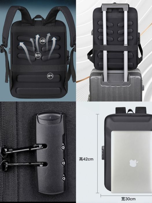 Мужской рюкзак для ноутбука с твердым корпусом водонепроницаемый