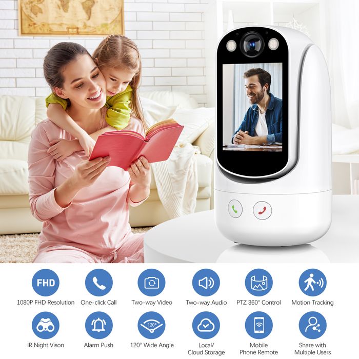 Новинка! Видеоняня с двухсторонним видеозвонком  (1080 HD Wifi) из США