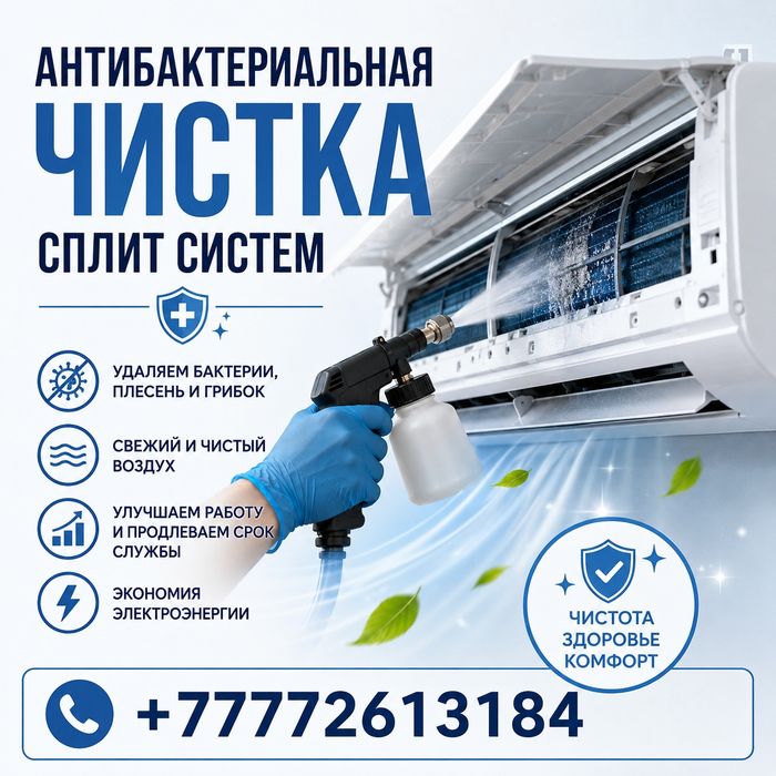 Антибактериальная чистка сплит систем