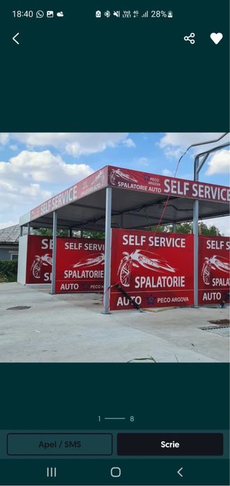Spalatorie auto de camioane,autobuze, turisme, la cheie, cu cardul