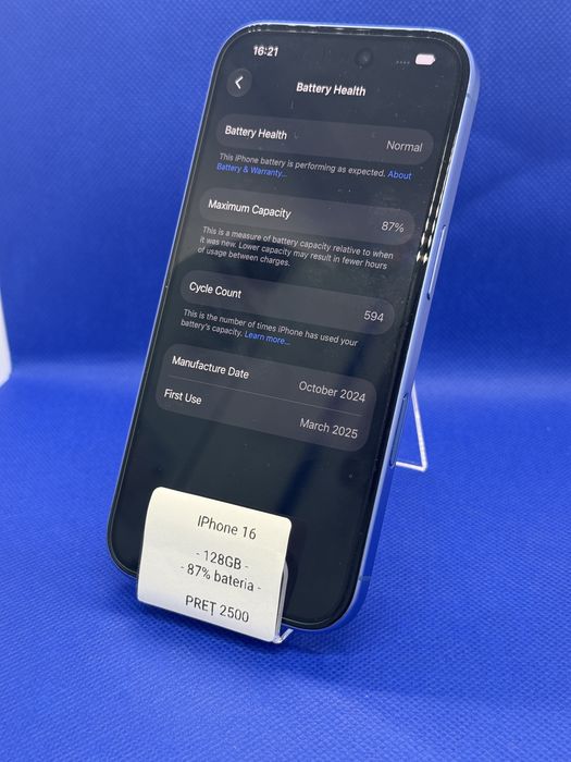 Magazin Vindem: Iphone 16, 128GB