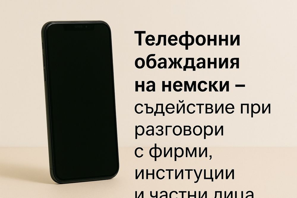 Немски по телефона и на срещи: обаждане вместо вас или присъствие