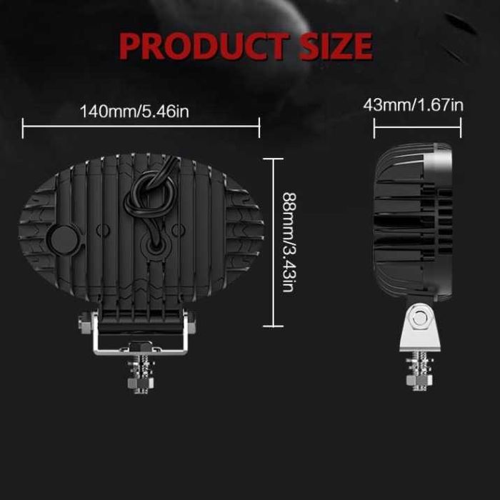 Висок клас LED Диоден Боен фар за трактори ATV мотокари камиони Елипса