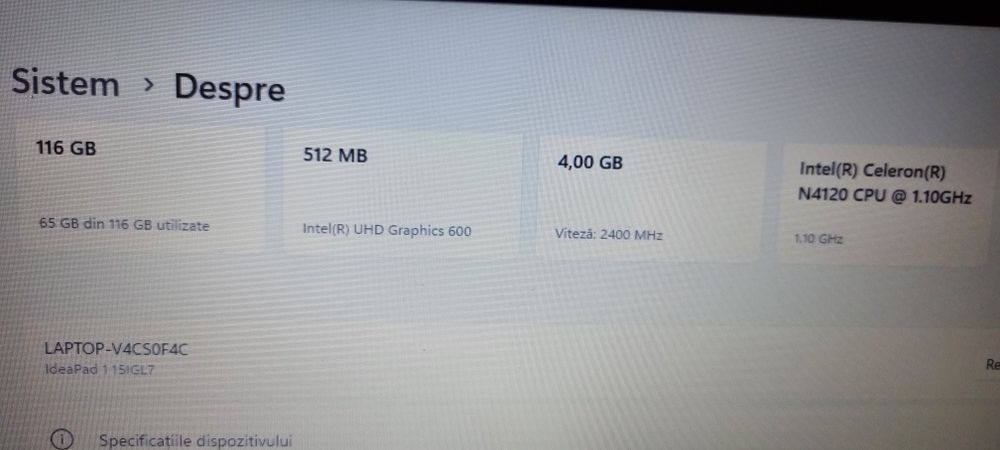 Vand sau schimb laptop