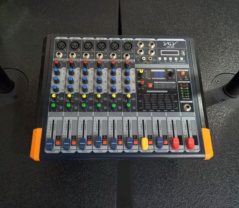 Активный микшер YGY JS 6 D 2х150 ватт.