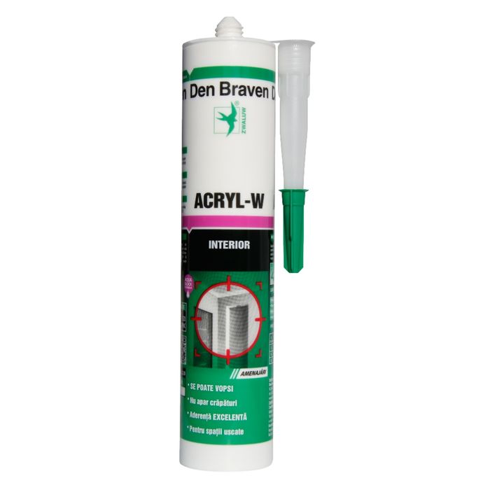 Izolant acrilic pentru pereti si tavane, Den Braven,interior,alb 280ml