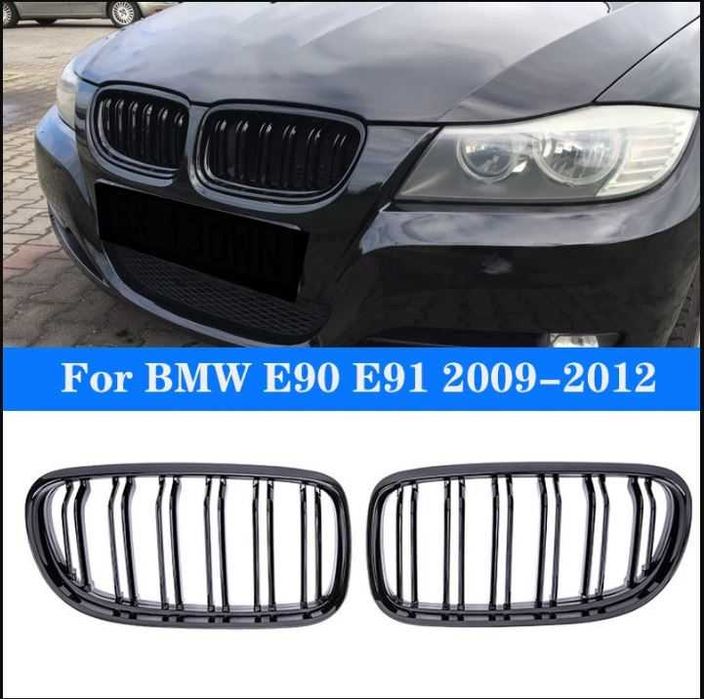 Grile Duble Negru Lucios BMW E90 E70 E71 F30 F32 F10 E60