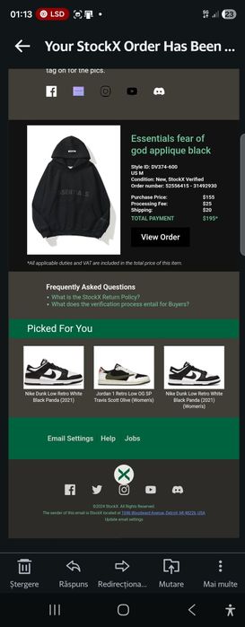 Hanorac essential stockx