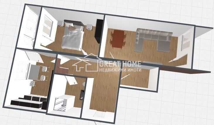 Дава се под наем Тристаен апартамент в Търговище, Запад 1 - 70 кв.м за 255 € - Снимка #11