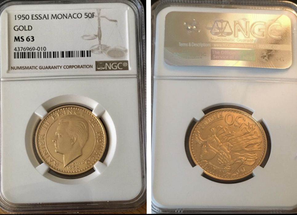 Монако 50 франка 1950 есай