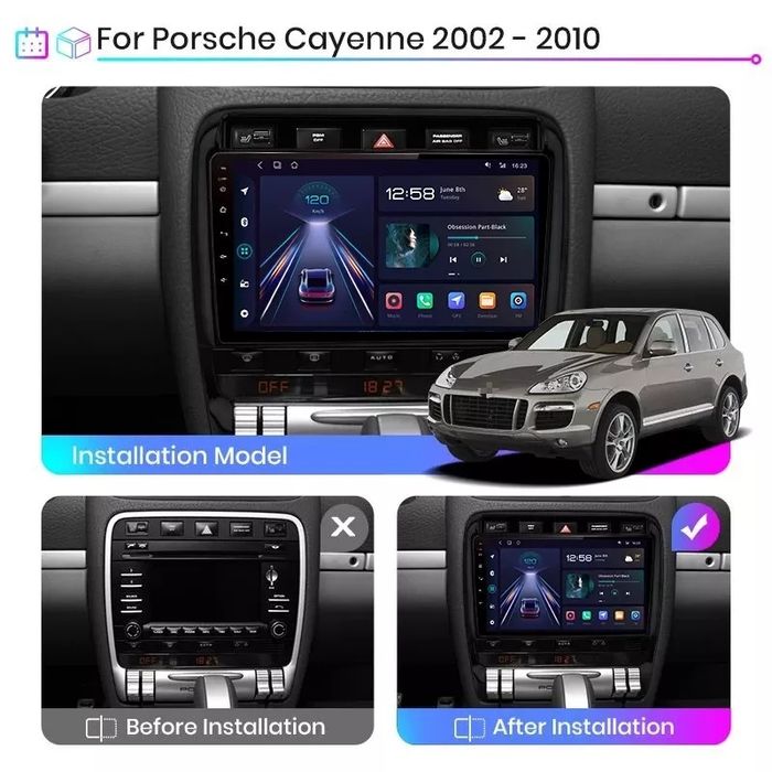 Navigatie android Porsche Cayenne Waze YouTube GPS BT USB