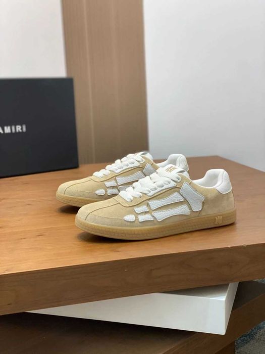Amiri Skel Top Low Suede Beige